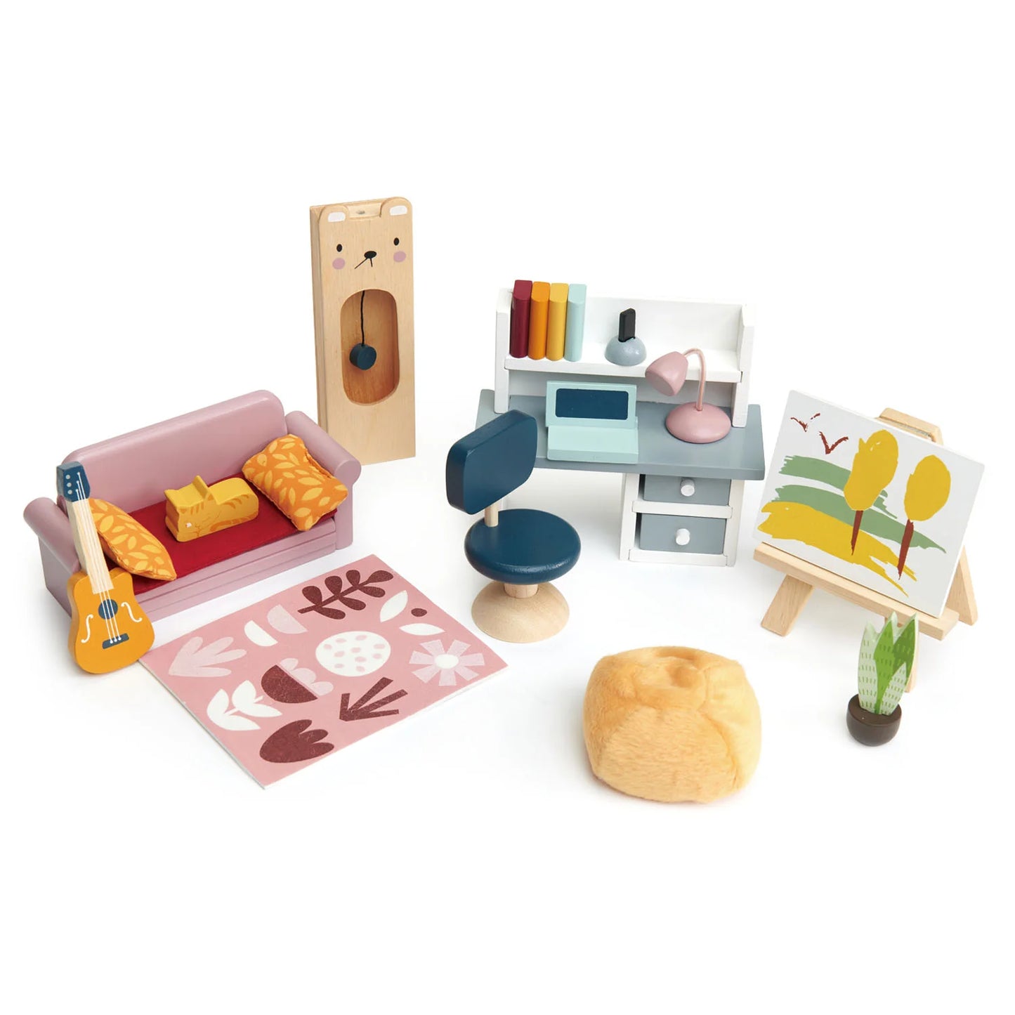 Tanulószoba bútorszett babaházhoz / Dolls House Study Furniture