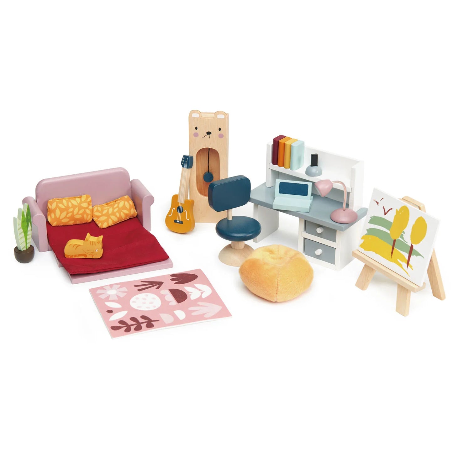 Tanulószoba bútorszett babaházhoz / Dolls House Study Furniture