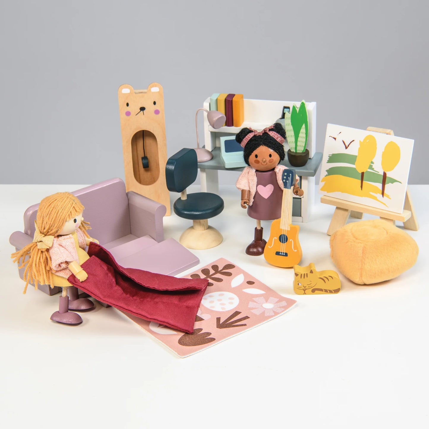 Tanulószoba bútorszett babaházhoz / Dolls House Study Furniture