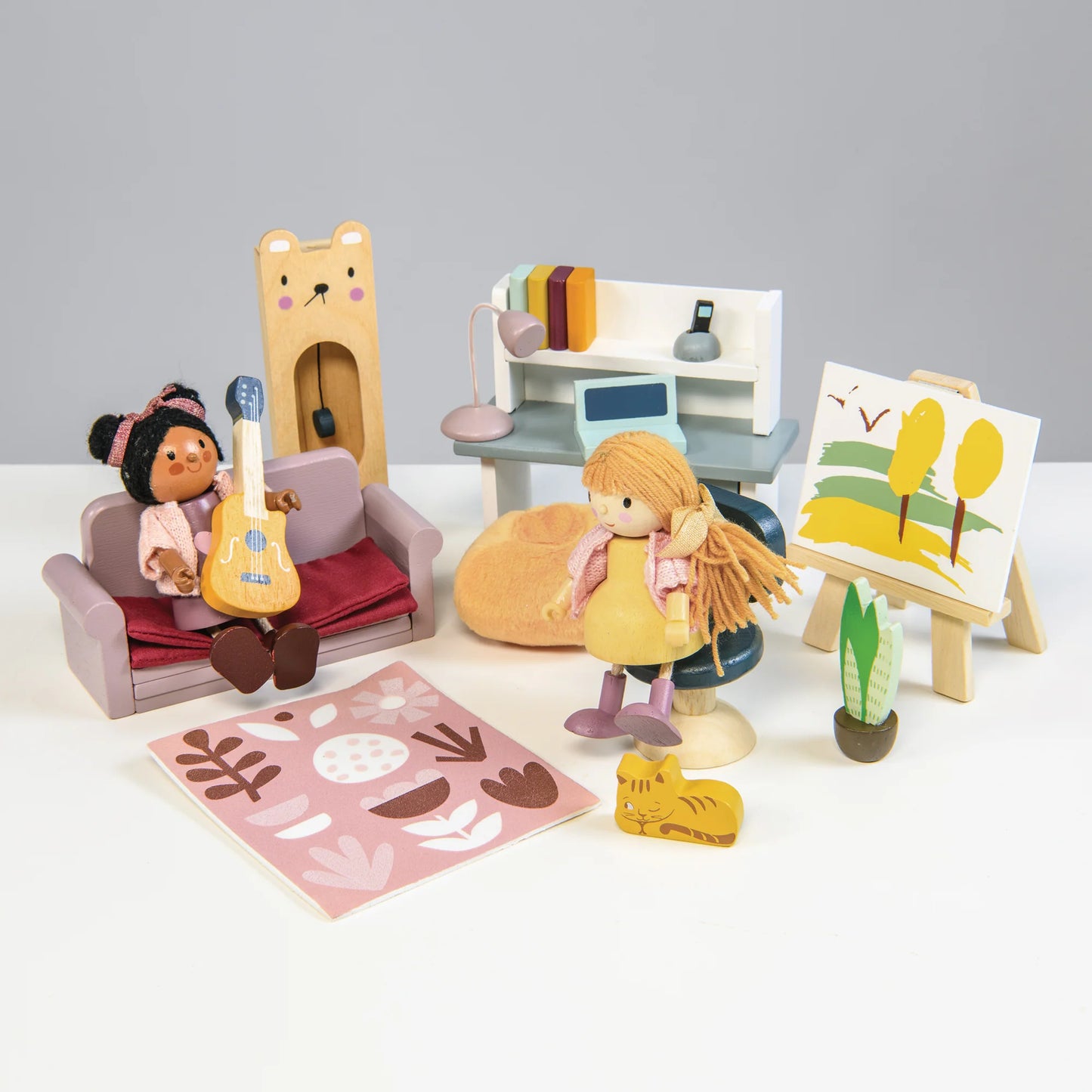 Tanulószoba bútorszett babaházhoz / Dolls House Study Furniture