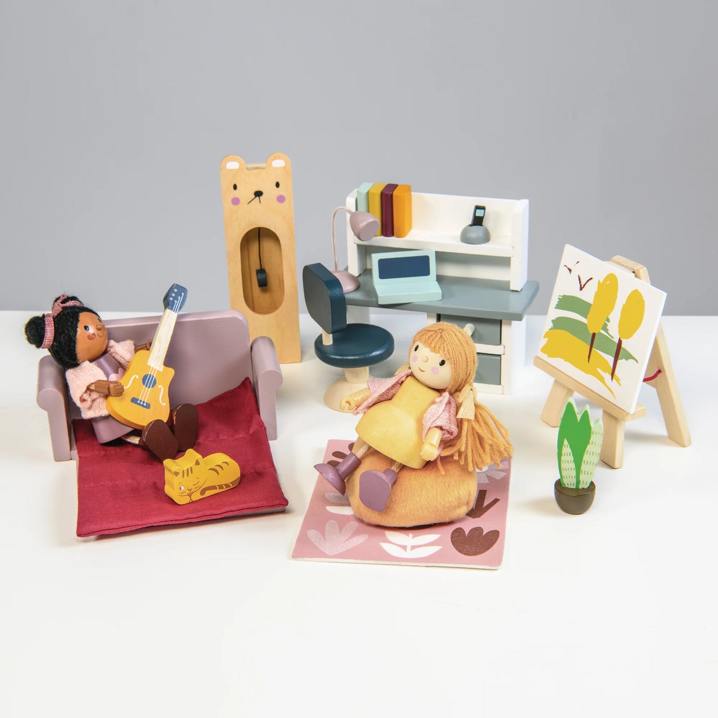 Tanulószoba bútorszett babaházhoz / Dolls House Study Furniture