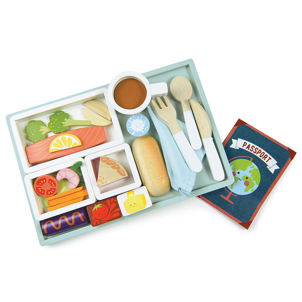 Airline Meal Tray – Repülős étkezőtálca fajáték 3 fogással