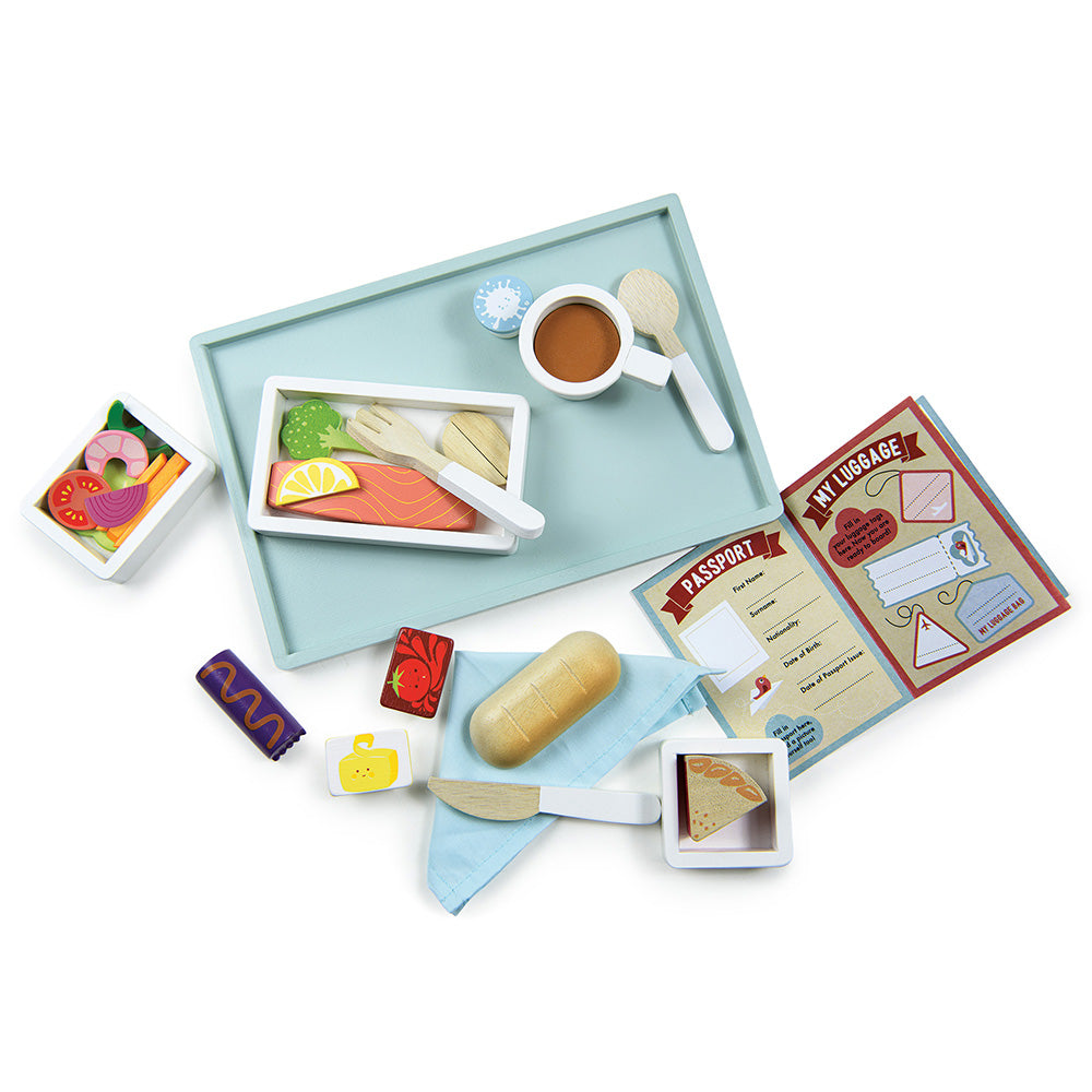 Airline Meal Tray – Repülős étkezőtálca fajáték 3 fogással