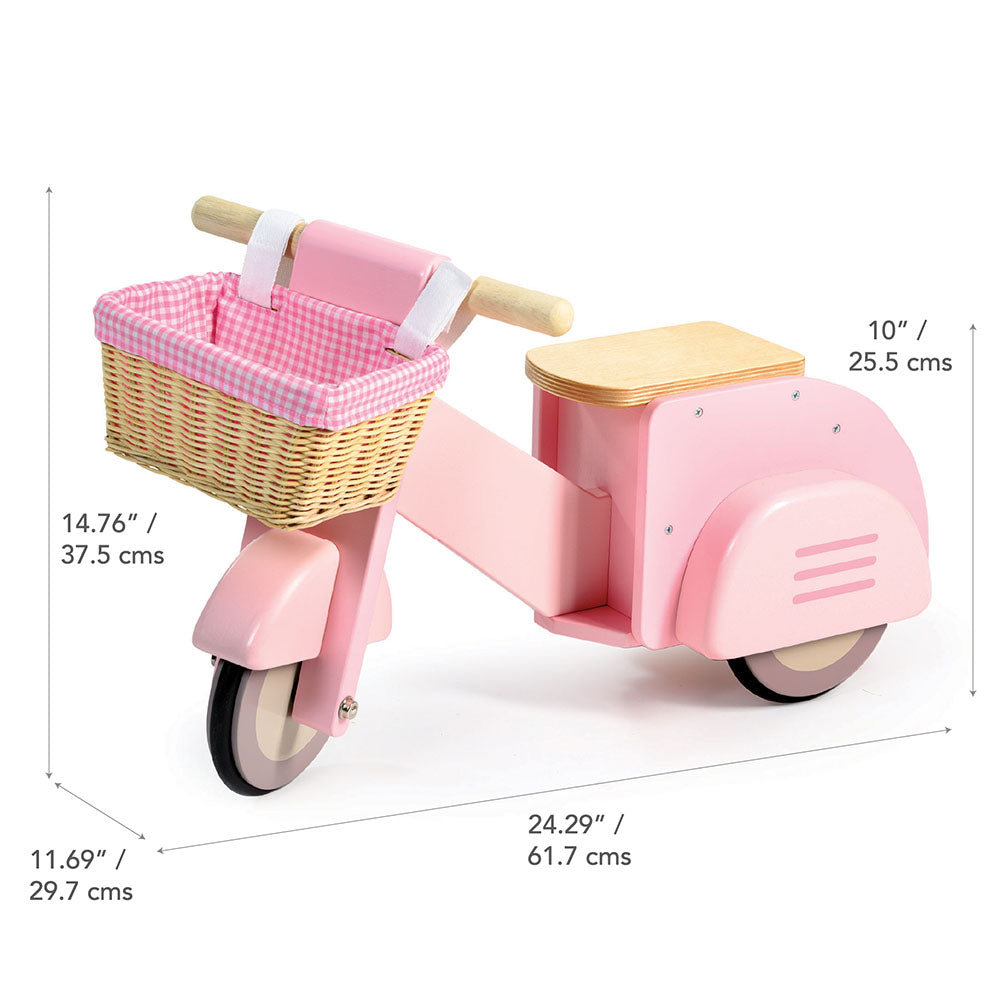 Robogó kosárral – rózsaszín / Scooter with basket