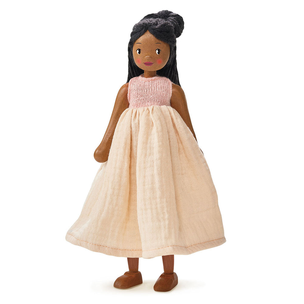 Lola – fából készült öltöztethető baba (25 cm)